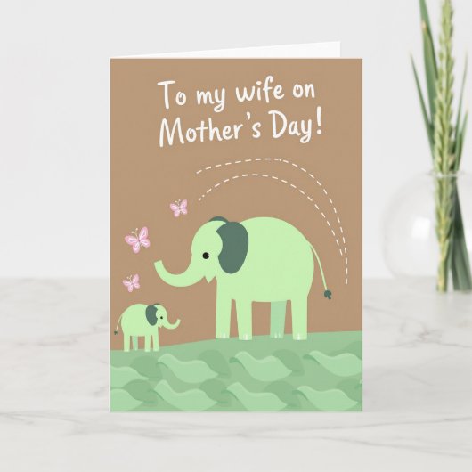 Vlinders Moederdag Vrouw Kaart (Voorkant)