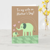Vlinders Moederdag Vrouw Kaart (Gele Bloem)