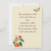 Vlinders, Monogram Naam Bericht vs2 Kaart (Achterkant)