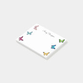 Vlinders Monogram Naam Post-it® Notes (Schuin)