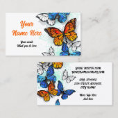 Vlinders Morpho en Monarchen Visitekaartje (Voorkant / Achterkant)