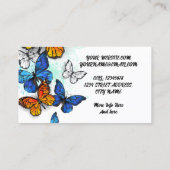 Vlinders Morpho en Monarchen Visitekaartje (Achterkant)