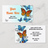 Vlinders Morpho en Monarchen Visitekaartje (Voorkant / Achterkant)