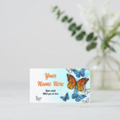 Vlinders Morpho en Monarchen Visitekaartje (Staand voorkant)