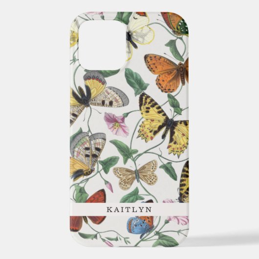   vlinders | Naam iPhone Hoesje (Achterkant)