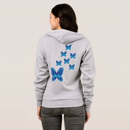 Vlinders natuur hoodie (Achterkant volledig)