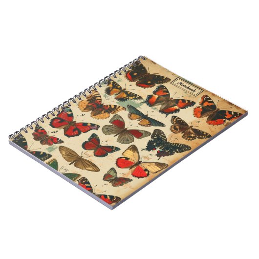 Vlinders  notitieboek (Linkerzijde)