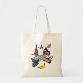 vlinders nuchterheid symbool boodschappentas tote bag