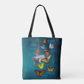 vlinders nuchterheid symbool boodschappentas tote bag (Achterkant)