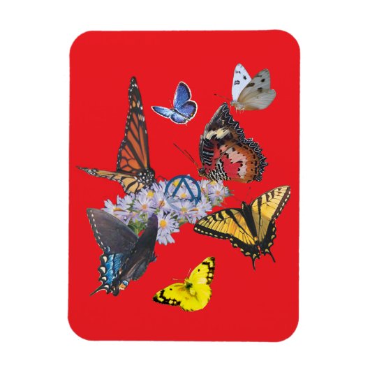 vlinders nuchterheid symbool rechthoek magneet (Verticaal)