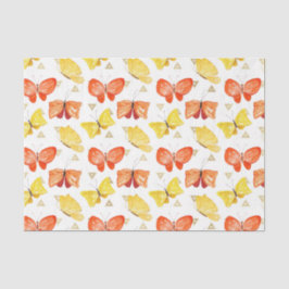 Vlinders (ontwerp 50 geel/Sinaasappel serie) Tissuepapier