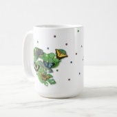 Vlinders op Bladeren Koffiemok (Voorkant links)