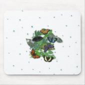 Vlinders op Bladeren Muismat (Voorkant)