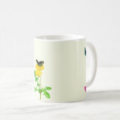 Vlinders op Bleek gele Mok (Voorkant rechts)