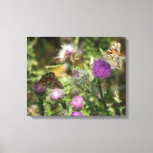 Vlinders op bloemen foto enkele print (Voorkant)