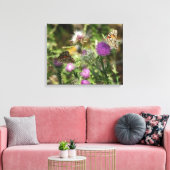 Vlinders op bloemen foto enkele print (Insitu (Woonkamer))
