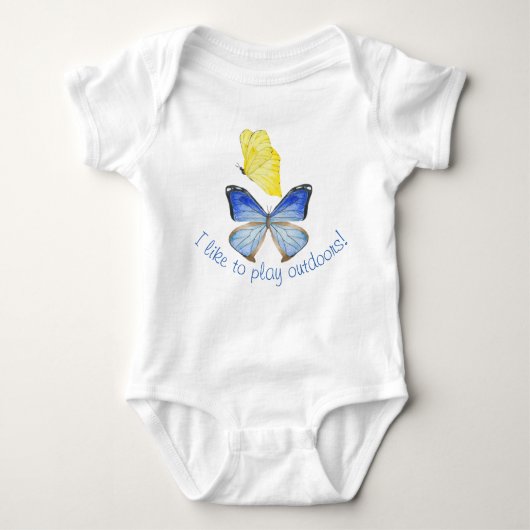 Vlinders op een Baby Bodysuit (B) (Voorkant)