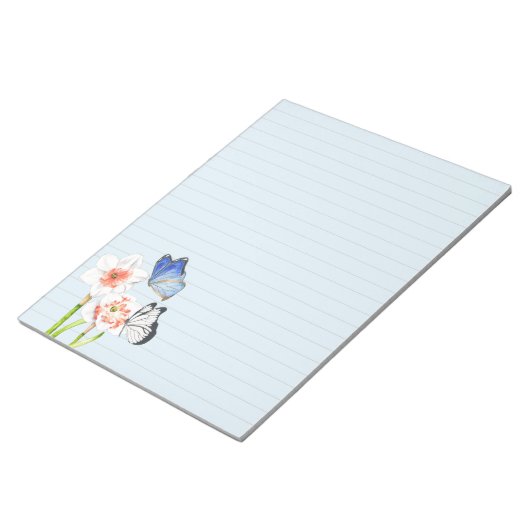 Vlinders op een groot Notitieblok (Schuin)