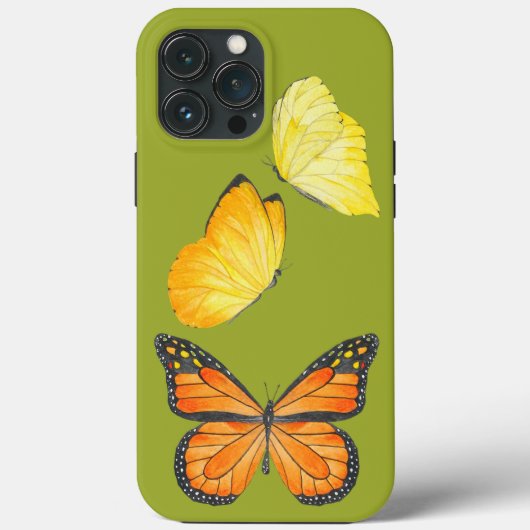 Vlinders op een iPhone Case (A) (Achterkant)