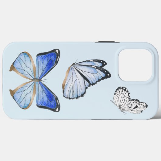 Vlinders op een iPhone Case (B) (Achterkant (horizontaal))