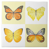 Vlinders op een keramische Tegel ( 1 ) Tegeltje (Voorkant)