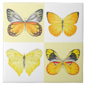 Vlinders op een keramische Tegel ( 2 ) Tegeltje (Voorkant)