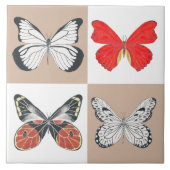 Vlinders op een keramische Tegel ( 5 ) Tegeltje (Voorkant)