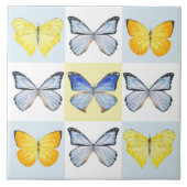 Vlinders op een keramische Tegel (B) Tegeltje (Voorkant)