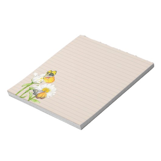 Vlinders op een middelgroot Notitieblok (Linkerzijde)