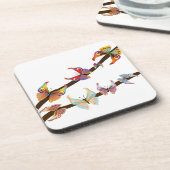 Vlinders op een tak drankjes onderzetter (Linkerzijde)