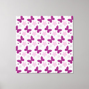 Vlinders op Gespannen Canvasprint Canvas Afdruk