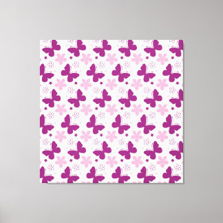 Vlinders op Gespannen Canvasprint Canvas Afdruk