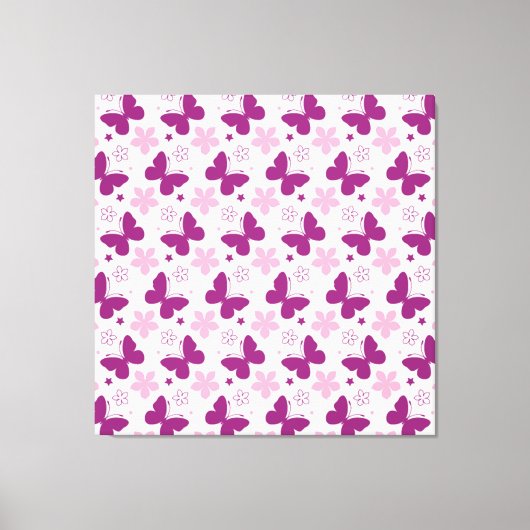 Vlinders op Gespannen Canvasprint Canvas Afdruk (Voorkant)