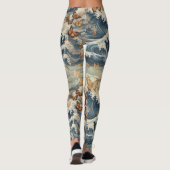 Vlinders op golven leggings (Achterkant)