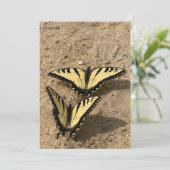 Vlinders op het strand Flat Holiday Kaart (Staand voorkant)
