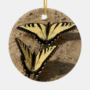 Vlinders op het strand keramisch ornament