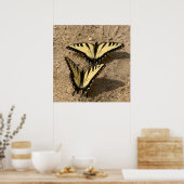 Vlinders op het strand poster (Keuken)