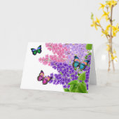 Vlinders op het Wenskaart van Seringen Kaart (Gele Bloem)