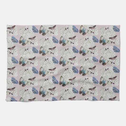Vlinders op lavendel theedoek (Horizontaal)