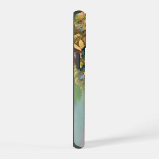 Vlinders op lichtblauwe achtergrond iPhone 15 case (Rechterkant)