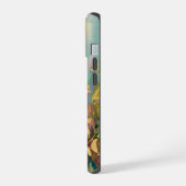 Vlinders op lichtblauwe achtergrond iPhone 15 case (Linkerkant)