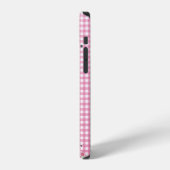 Vlinders Op Roze Gingham iPhone Hoesje (Linkerkant)