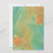 Vlinders op Southwest Kleuren bruiloft uitnodiging (Achterkant)