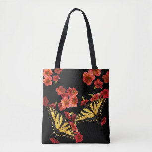Vlinders op Tuin Bloemen Bloemen Bloemen Bloemen C Tote Bag