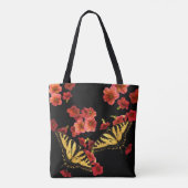Vlinders op Tuin Bloemen Bloemen Bloemen Bloemen C Tote Bag (Achterkant)