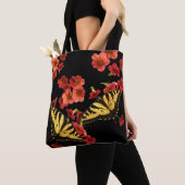 Vlinders op Tuin Bloemen Bloemen Bloemen Bloemen C Tote Bag (Dichtbij)