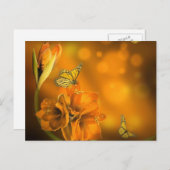 vlinders oranje briefkaart (Voorkant / Achterkant)