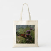 vlinders oranje tote bag (Achterkant)