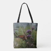 vlinders oranje  tote bag (Achterkant)