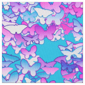 Vlinders, paars en turquoise stof (Close Up)